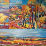 Un ensemble de 5 toiles par Nacinovic Nadine