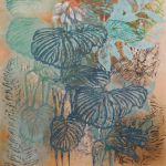 2020 Calathea harmonie turquoise I 040x040  par Evelyne Fauconet