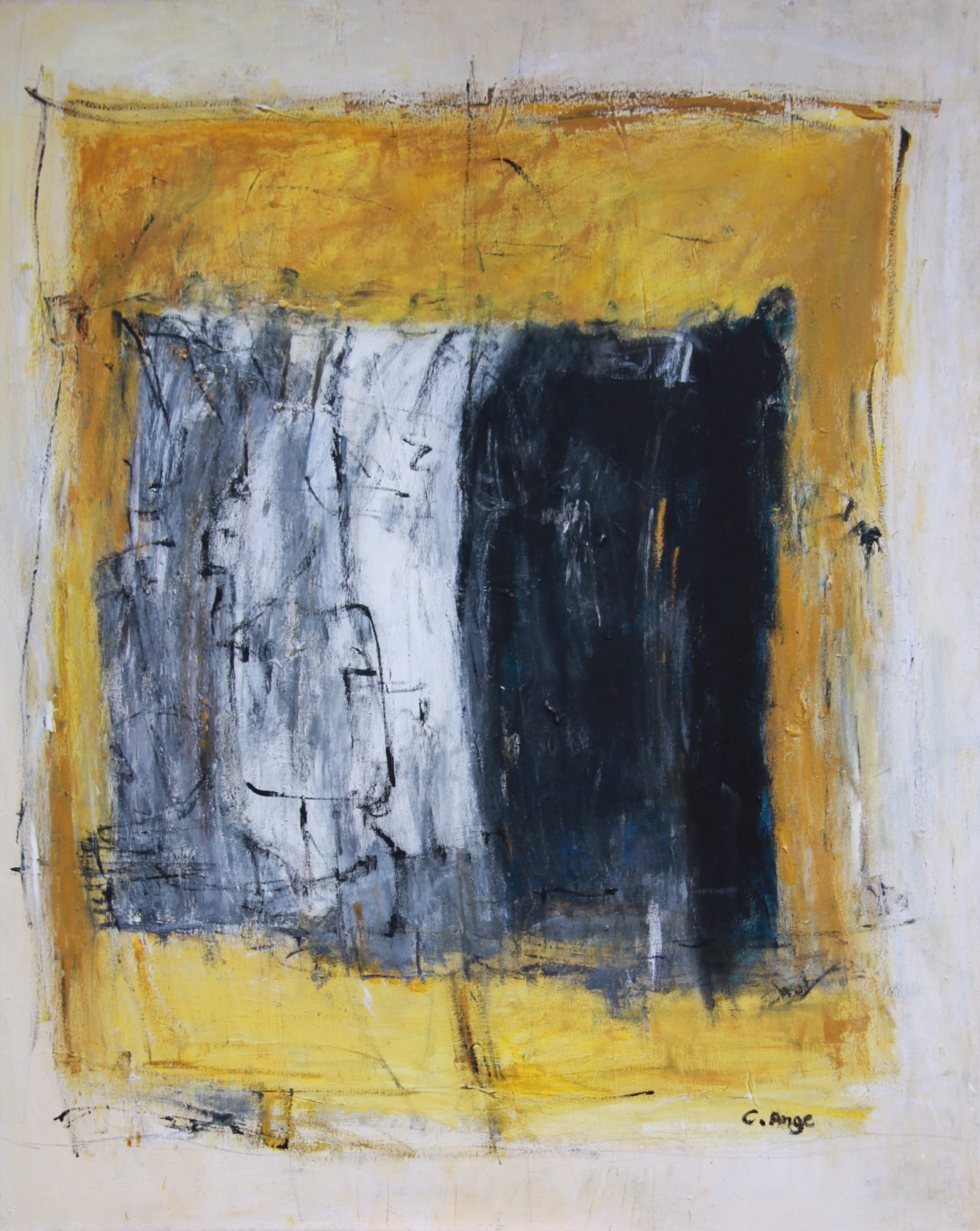 christine-ange-lefevre-dor-et-noir-acrylique-sur-toile-100x81