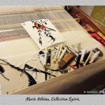 Œuvre en cours de tissage par Marie ATHÉNA