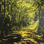 Chemins infinis - Lausanne - technique mixte sur toile - 100 x 100 cm
