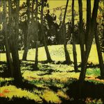 Un matin en forêt - Lucerne - Technique mixte sur toile - 100 x 100 cm