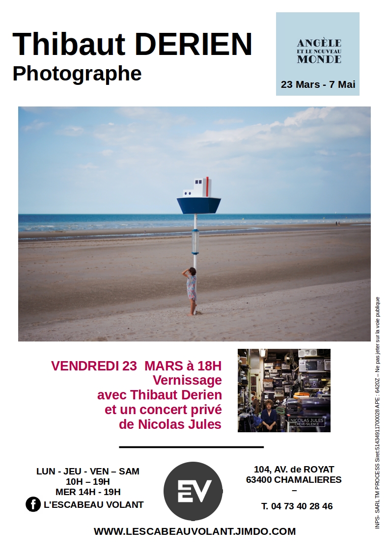 Thibaut Derien est de retour à l'Escabeau Volant avec son exposition ANGÈLE ET LE NOUVEAU MONDE